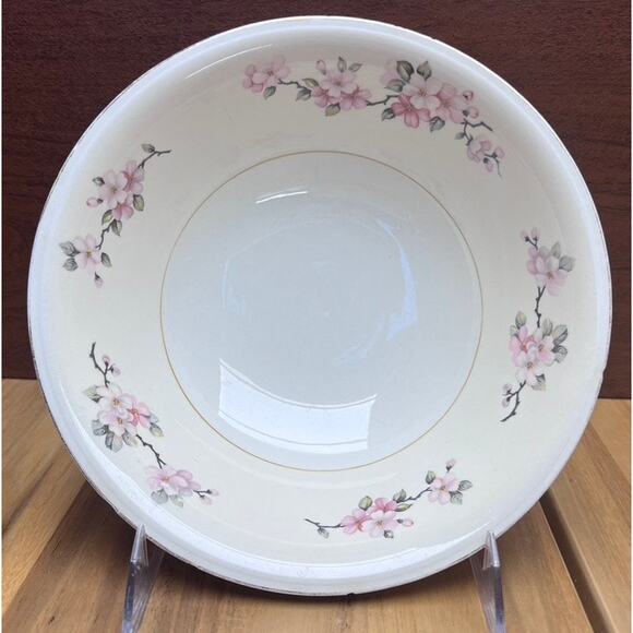 Vtg Eggshell Nautilus Floral Transfer Ware Serving Bowl Decorative Planter Art - Picture 1 of 15